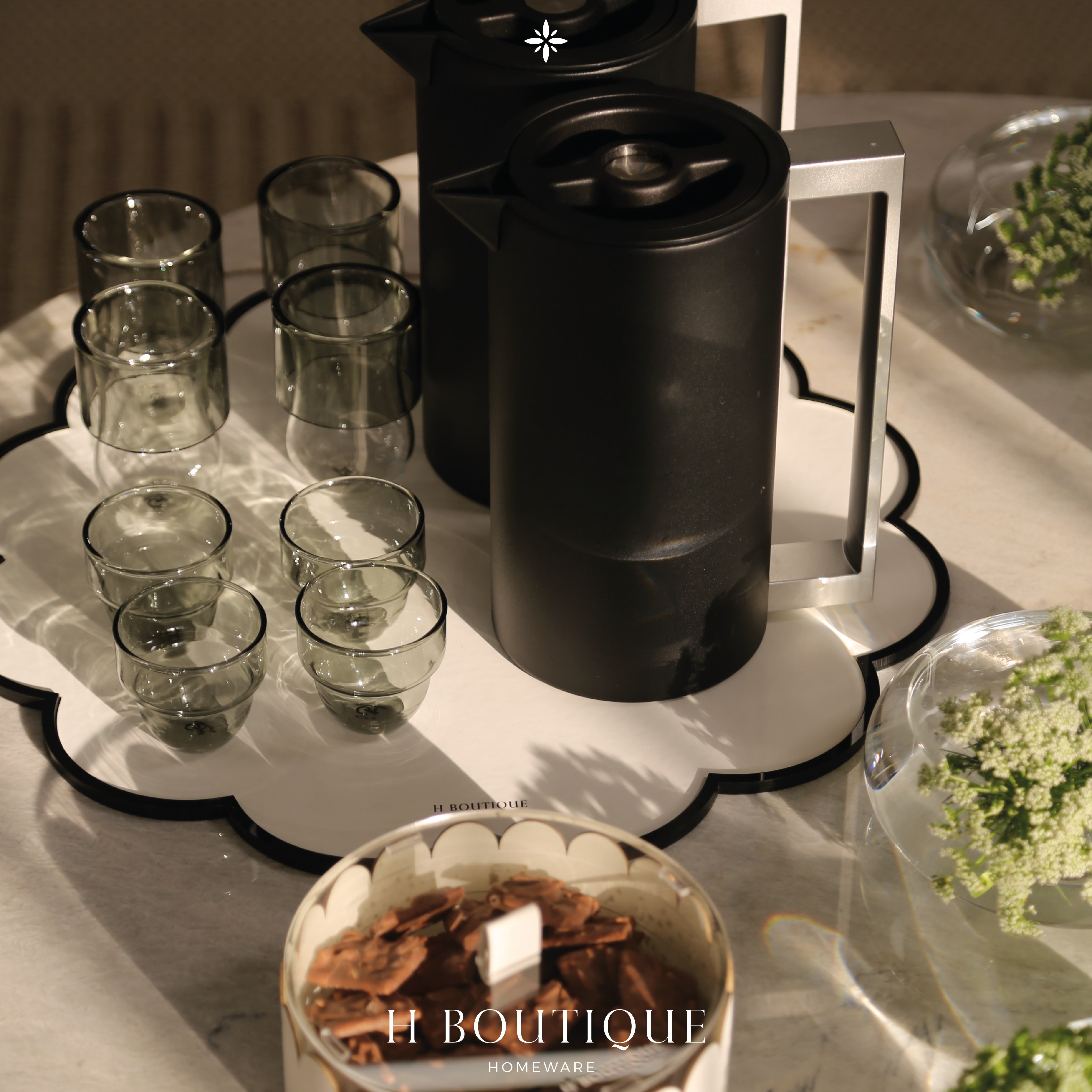 Revolve Tray -New white- SET OF 2