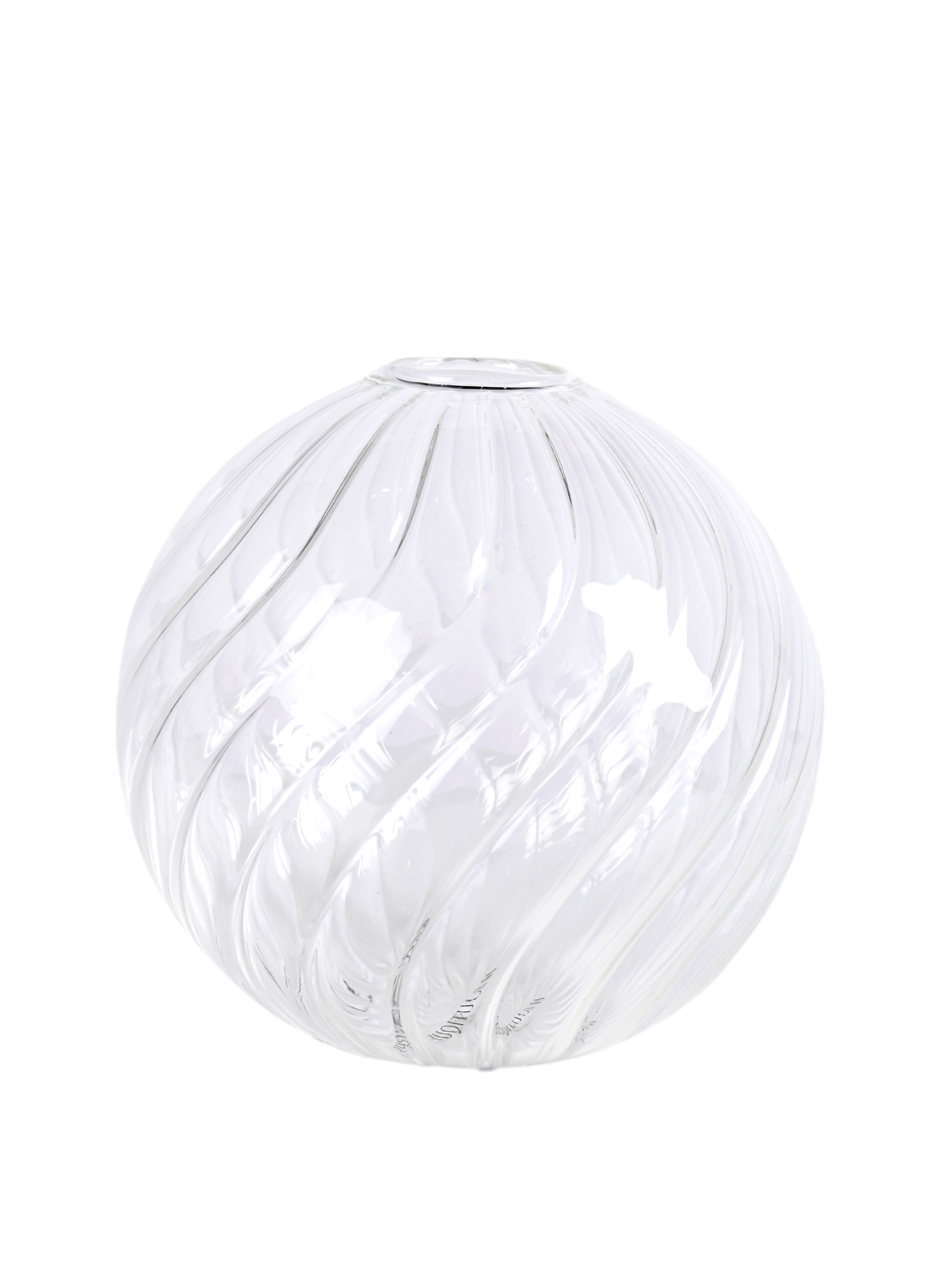 Round striped Glass vase -L