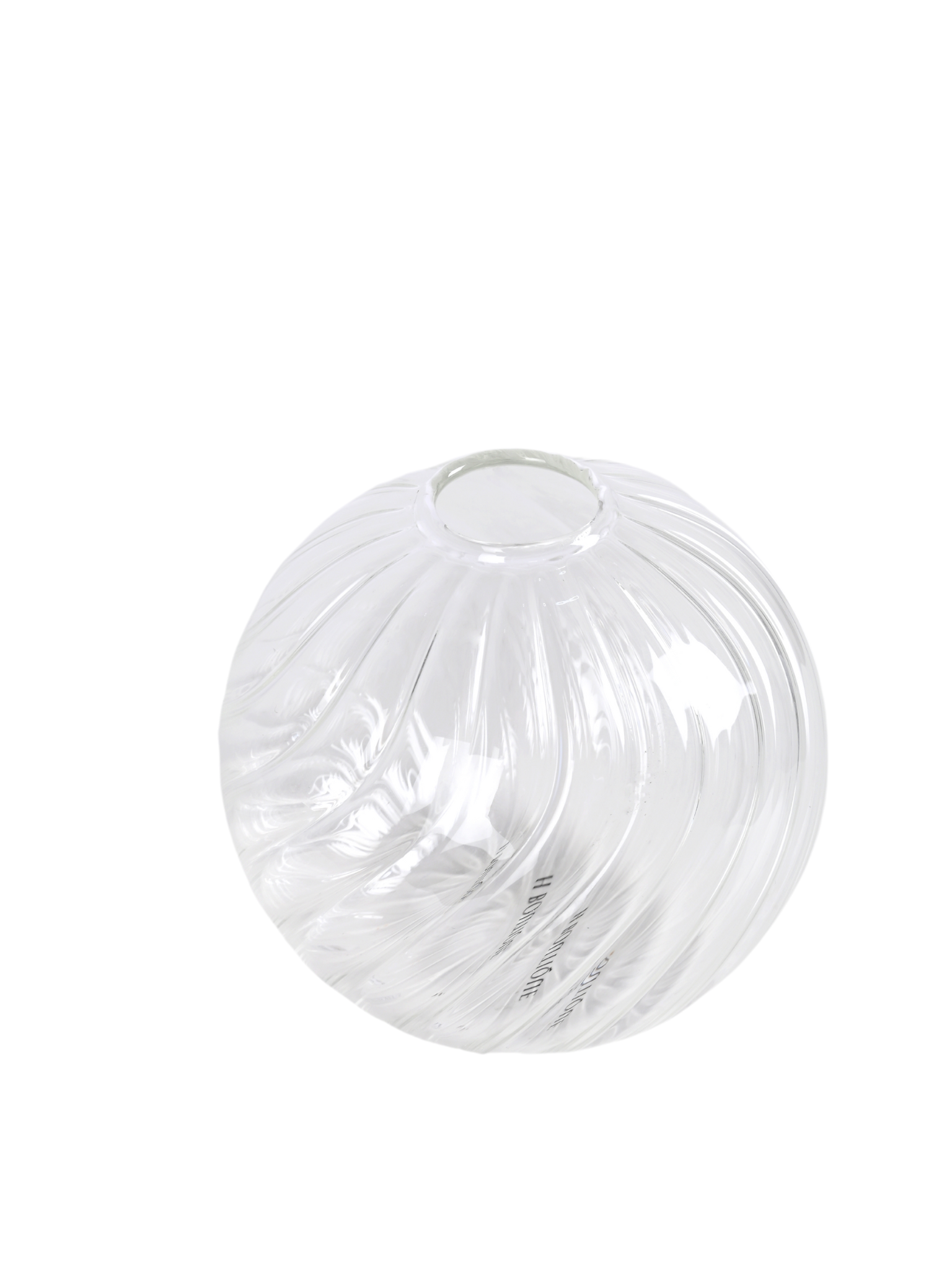 Round striped Glass vase - M