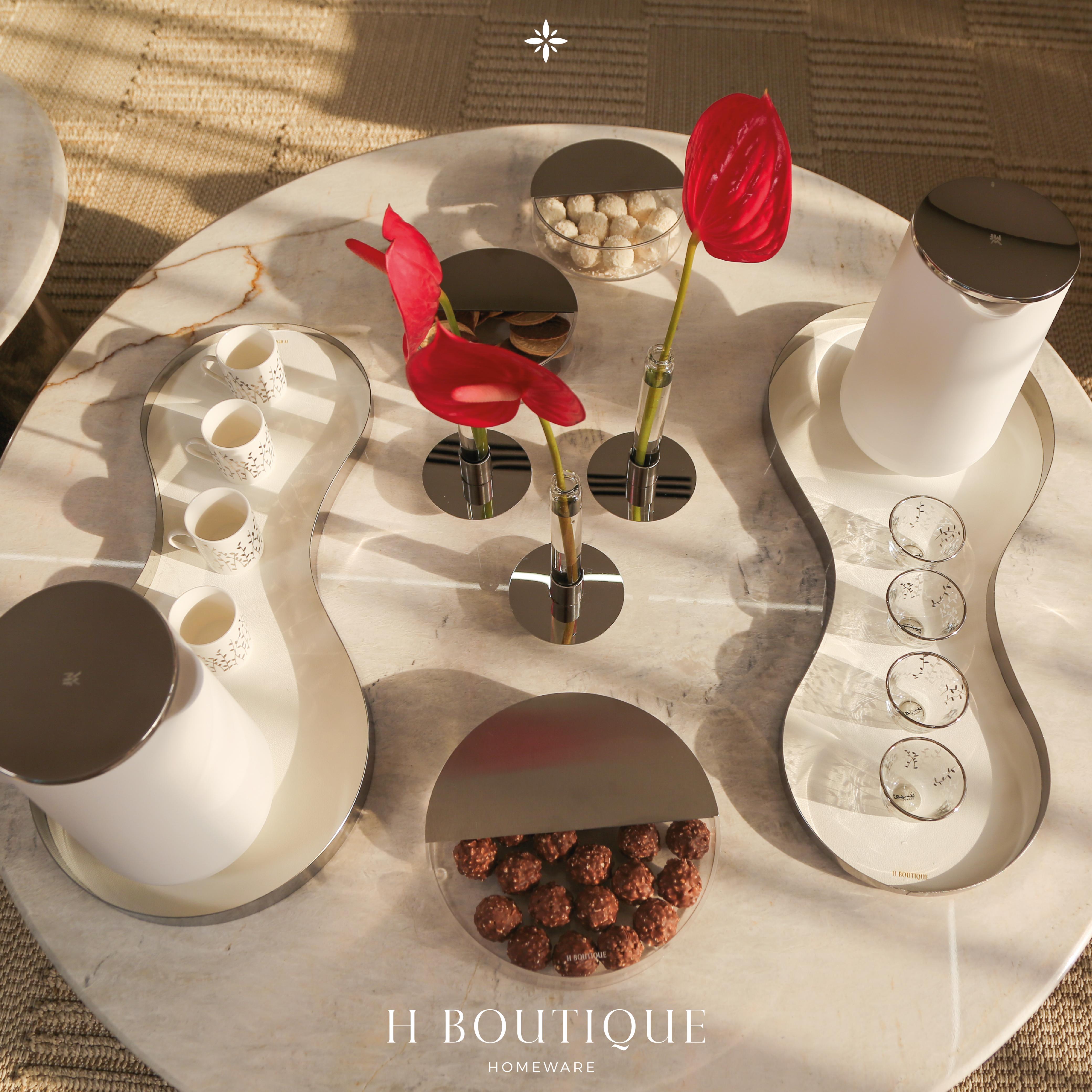 Ova steel tray white