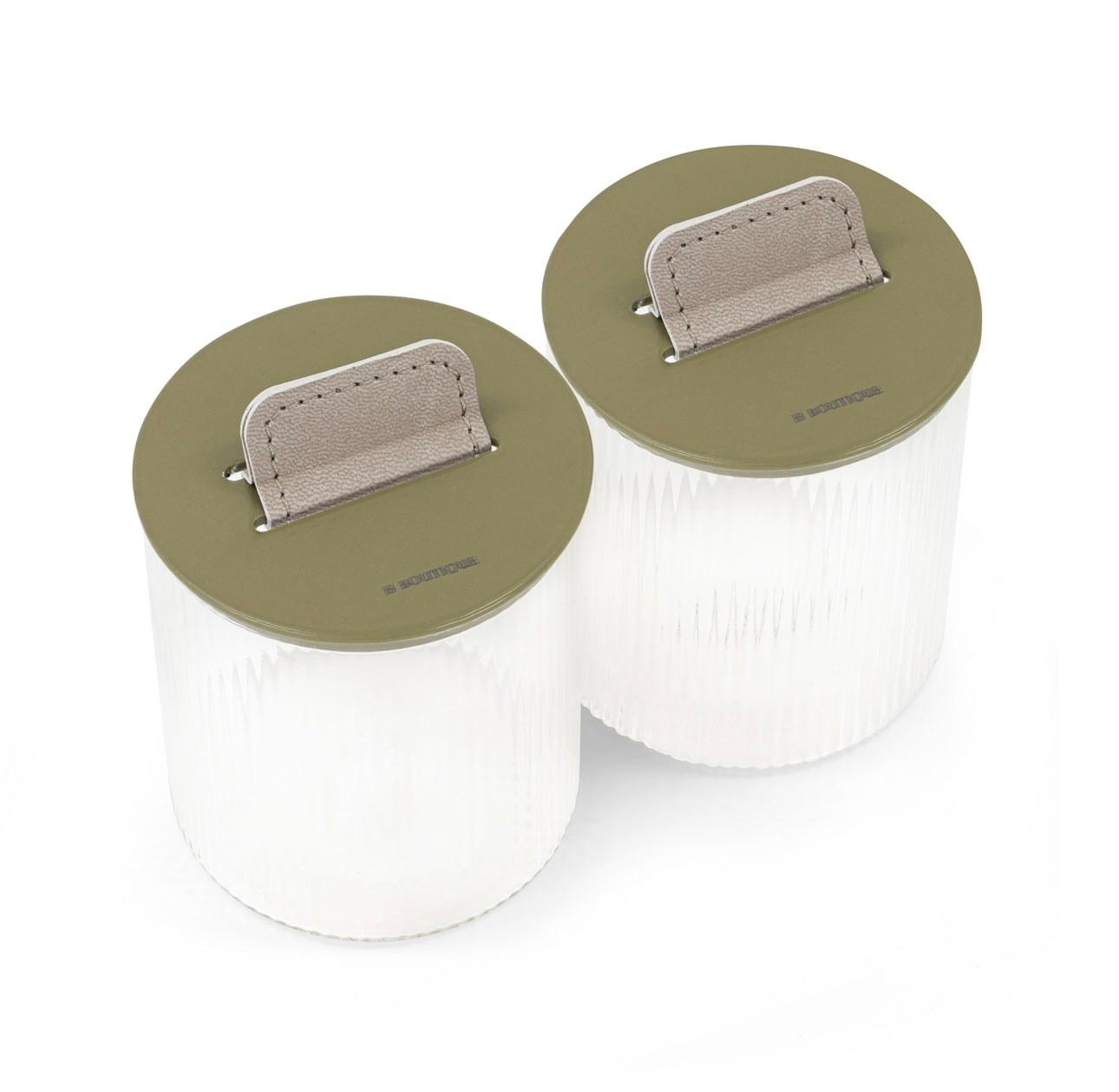 Convex Jar  Olive Green  SET OF 2