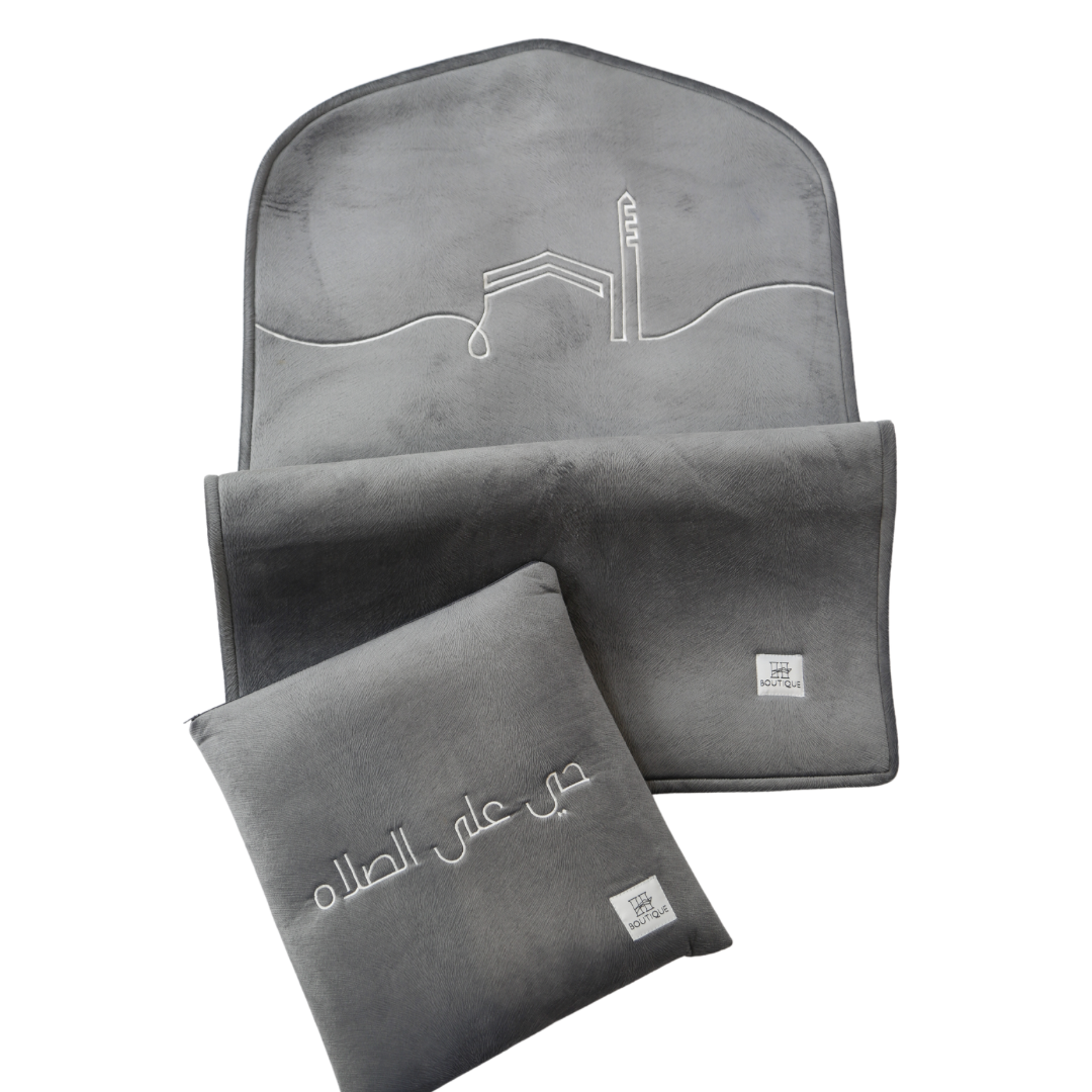 Prayer Mat Travel Set - Gray