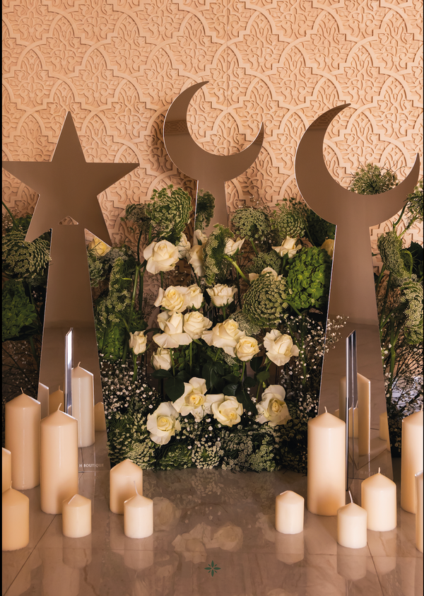 Star and Moon Floor Stand - Set of 3 - Mirror